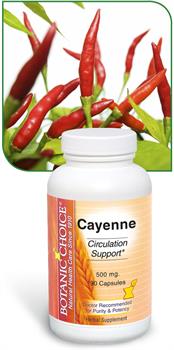Cayenne Capsules 500 mg.